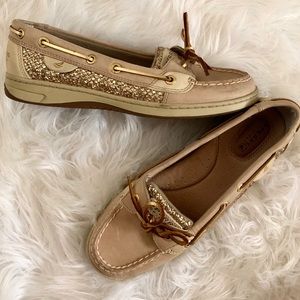 Sperry Top Sider Angelfish Glitter Gold Boat Shoes